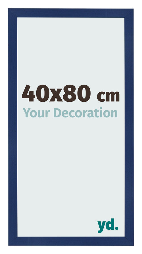 Cornice 40x80cm Blu Scuro Spazzato MDF Bologna Davanti Dimensione | Yourdecoration.it