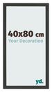 Cornice 40x80cm Grana Di Legno Nero MDF Bologna Davanti Dimensione | Yourdecoration.it