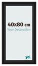 Cornice 40x80cm Grana Di Legno Nero MDF Lazio Davanti Dimensione | Yourdecoration.it
