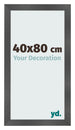 Cornice 40x80cm Nero Argento Lucido MDF Pisa Davanti Dimensione | Yourdecoration.it