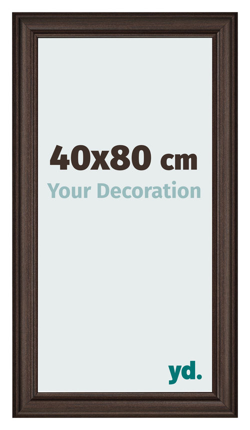 Cornice 40x80cm Quercia Scura MDF Lazio Davanti Dimensione | Yourdecoration.it