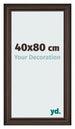 Cornice 40x80cm Quercia Scura MDF Lazio Davanti Dimensione | Yourdecoration.it