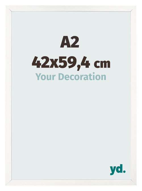 Cornice 42x59 4 cm A2 Bianco Lucente MDF Bologna Davanti Dimensione | Yourdecoration.it