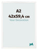 Cornice 42x59 4 cm A2 Bianco Lucente MDF Bologna Davanti Dimensione | Yourdecoration.it