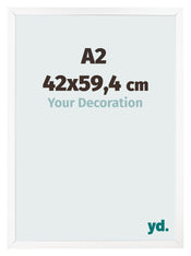 Cornice 42x59 4 cm A2 Bianco Opaco MDF Bologna Davanti Dimensione | Yourdecoration.it
