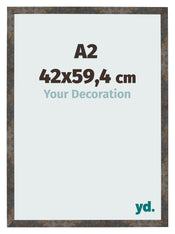 Cornice 42x59 4 cm A2 Metallo Ossidato MDF Bologna Davanti Dimensione | Yourdecoration.it