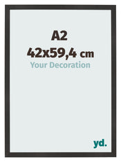 Cornice 42x59 4 cm A2 Nero Opaco MDF Bologna Davanti Dimensione | Yourdecoration.it