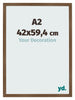 Cornice 42x59 4 cm A2 Rovere Rustico MDF Bologna Davanti Dimensione | Yourdecoration.it
