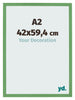 Cornice 42x59 4 cm A2 Verde MDF Bologna Davanti Dimensione | Yourdecoration.it