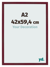 Cornice 42x59 4 cm A2 Vino Rosso Spazzato MDF Bologna Davanti Dimensione | Yourdecoration.it