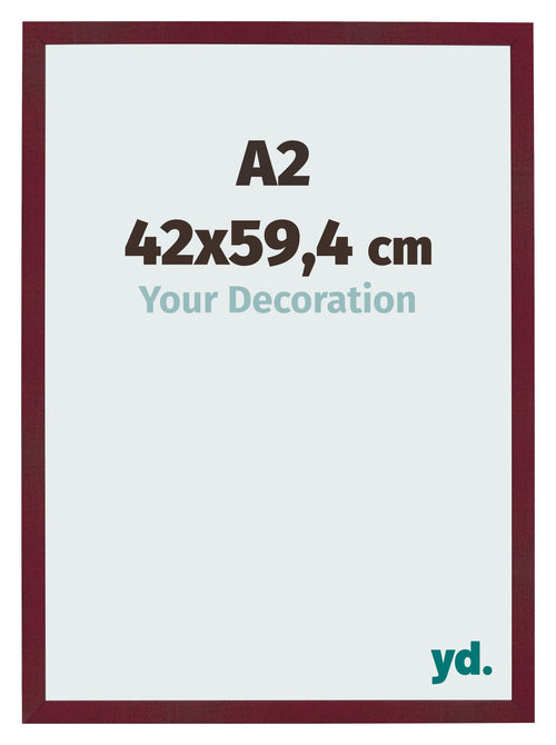 Cornice 42x59 4 cm A2 Vino Rosso Spazzato MDF Bologna Davanti Dimensione | Yourdecoration.it