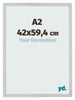 Cornice 42x59 4cm A2 Acciaio Inox MDF Bologna Davanti Dimensione | Yourdecoration.it