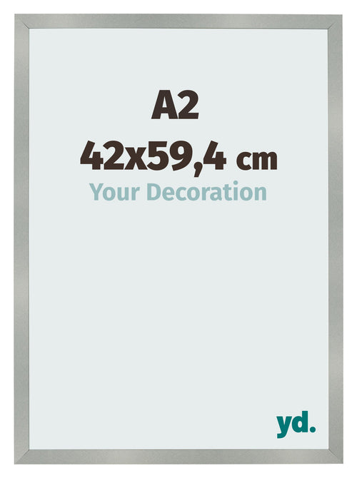Cornice 42x59 4cm A2 Alluminio Spazzolato MDF Bologna Davanti Dimensione | Yourdecoration.it