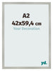 Cornice 42x59 4cm A2 Argento Opaco MDF Bologna Davanti Dimensione | Yourdecoration.it