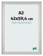 Cornice 42x59 4cm A2 Argento Opaco MDF Lazio Davanti Dimensione | Yourdecoration.it