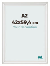 Cornice 42x59 4cm A2 Bianco Spazzato MDF Lazio Davanti Dimensione | Yourdecoration.it