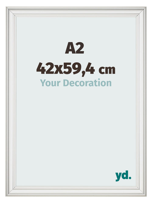 Cornice 42x59 4cm A2 Bianco Spazzato MDF Lazio Davanti Dimensione | Yourdecoration.it