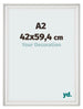 Cornice 42x59 4cm A2 Bianco Spazzato MDF Lazio Davanti Dimensione | Yourdecoration.it