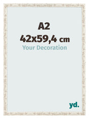 Cornice 42x59 4cm A2 Bianco Vintage MDF Bologna Davanti Dimensione | Yourdecoration.it