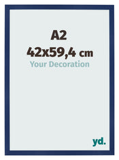 Cornice 42x59 4cm A2 Blu Scuro Spazzato MDF Bologna Davanti Dimensione | Yourdecoration.it