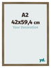 Cornice 42x59 4cm A2 Bronzo Decorativo MDF Bologna Davanti Dimensione | Yourdecoration.it