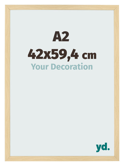 Cornice 42x59 4cm A2 Faggio Decorativo MDF Bologna Davanti Dimensione | Yourdecoration.it