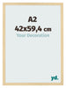 Cornice 42x59 4cm A2 Faggio Decorativo MDF Bologna Davanti Dimensione | Yourdecoration.it