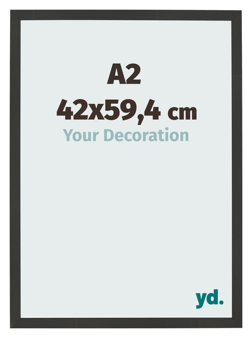 Cornice 42x59 4cm A2 Grana Di Legno Nero MDF Bologna Davanti Dimensione | Yourdecoration.it