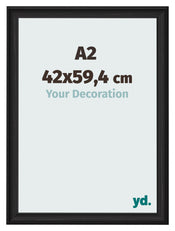 Cornice 42x59 4cm A2 Grana Di Legno Nero MDF Lazio Davanti Dimensione | Yourdecoration.it