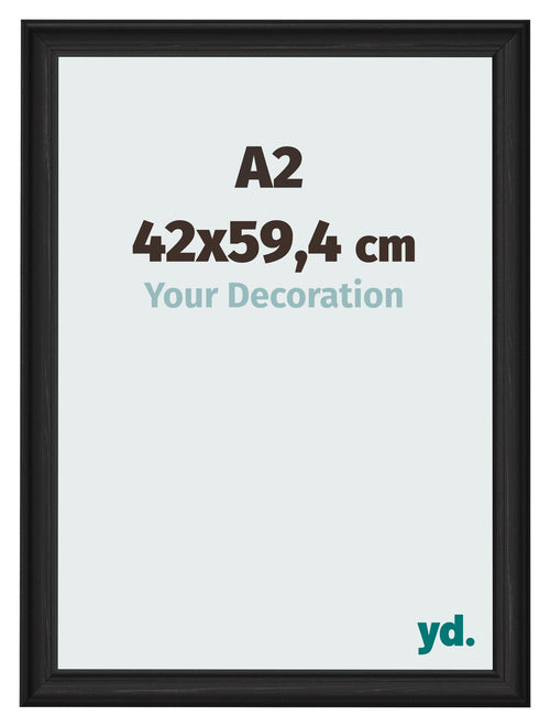 Cornice 42x59 4cm A2 Grana Di Legno Nero MDF Lazio Davanti Dimensione | Yourdecoration.it