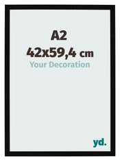 Cornice 42x59 4cm A2 Nero Lucente MDF Bologna Davanti Dimensione | Yourdecoration.it