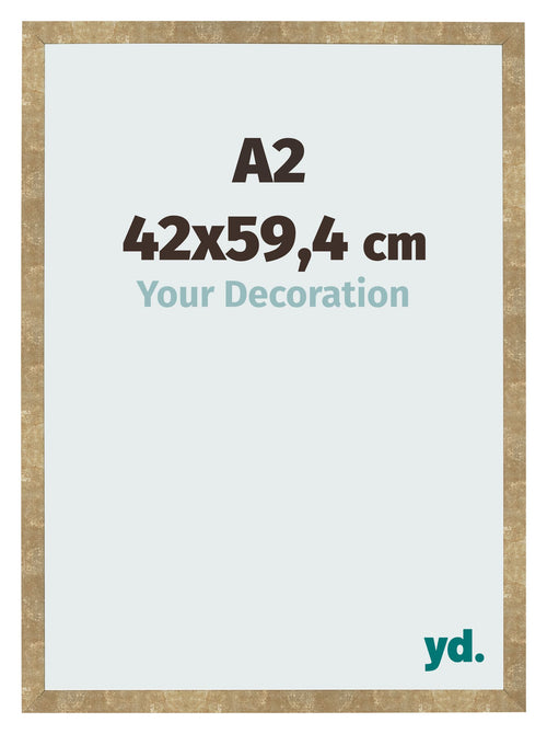 Cornice 42x59 4cm A2 Oro Antico MDF Bologna Davanti Dimensione | Yourdecoration.it