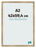 Cornice 42x59 4cm A2 Oro Antico MDF Bologna Davanti Dimensione | Yourdecoration.it