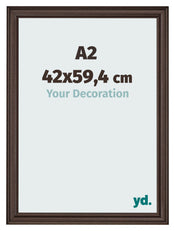 Cornice 42x59 4cm A2 Quercia Scura MDF Lazio Davanti Dimensione | Yourdecoration.it