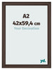 Cornice 42x59 4cm A2 Quercia Scura MDF Lazio Davanti Dimensione | Yourdecoration.it