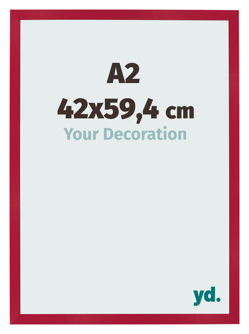 Cornice 42x59 4cm A2 Rosso MDF Bologna Davanti Dimensione | Yourdecoration.it