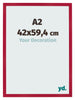 Cornice 42x59 4cm A2 Rosso MDF Bologna Davanti Dimensione | Yourdecoration.it