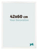Cornice 42x60 cm Bianco Lucente MDF Bologna Davanti Dimensione | Yourdecoration.it