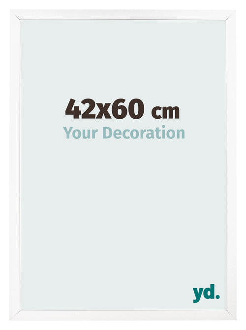 Cornice 42x60 cm Bianco Opaco MDF Bologna Davanti Dimensione | Yourdecoration.it