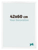 Cornice 42x60 cm Bianco Opaco MDF Bologna Davanti Dimensione | Yourdecoration.it
