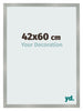 Cornice 42x60cm Alluminio Spazzolato MDF Bologna Davanti Dimensione | Yourdecoration.it