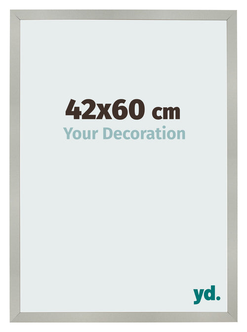 Cornice 42x60cm Argento Opaco MDF Bologna Davanti Dimensione | Yourdecoration.it