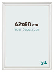 Cornice 42x60cm Bianco Spazzato MDF Lazio Davanti Dimensione | Yourdecoration.it