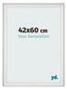 Cornice 42x60cm Bianco Spazzato MDF Lazio Davanti Dimensione | Yourdecoration.it