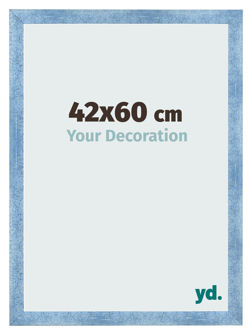 Cornice 42x60cm Blu Acceso Spazzato MDF Pisa Davanti Dimensione | Yourdecoration.it