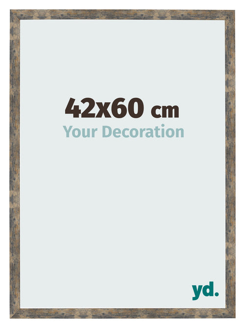 Cornice 42x60cm Blu Oro Fondente MDF Bologna Davanti Dimensione | Yourdecoration.it