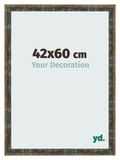 Cornice 42x60cm Blu Oro Fondente MDF Pisa Davanti Dimensione | Yourdecoration.it