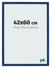 Cornice 42x60cm Blu Scuro Spazzato MDF Bologna Davanti Dimensione | Yourdecoration.it