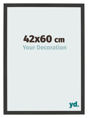 Cornice 42x60cm Grana Di Legno Nero MDF Bologna Davanti Dimensione | Yourdecoration.it
