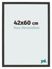 Cornice 42x60cm Grana Di Legno Nero MDF Bologna Davanti Dimensione | Yourdecoration.it